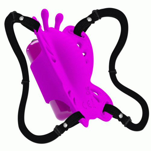 Силиконовый стимулятор бабочка для клитора фиолетовый Clitoral Massager SLOANE - 3