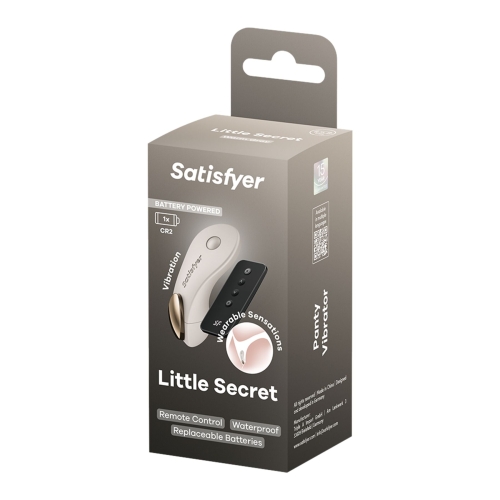 Смарт-вибротрусики для клитора белого цвета с пультом ДУ Satisfyer Little Secret Battery Series - 8
