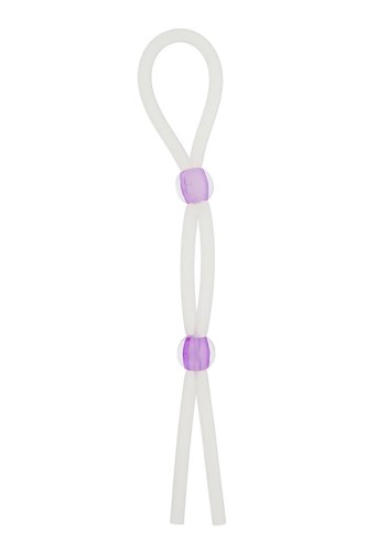 Лассо эрекционное для поддержания эрекции 7 Silicon Cock Ring with 2 beads LAVENDER - 1