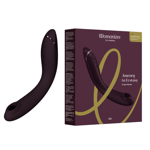 Вібратор для точки G c вакуумною стимуляцією клітора фіолетового кольору Womanizer OG Aubergine - 1