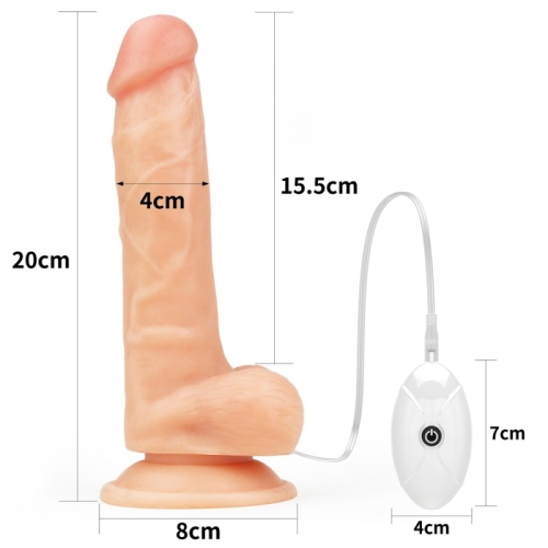Вибро страпон на трусиках Lovetoy Easy Strapon 20см - 2