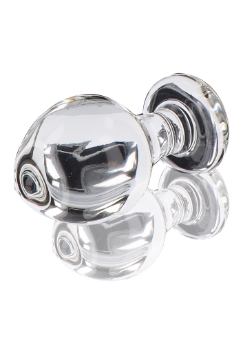 Анальная стеклянная пробка прозрачная ToyJoy Brilliant Star - 1