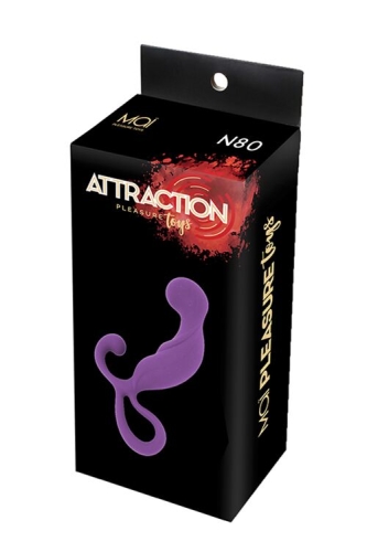Масажер простати фіолетовий силіконовий MAI Attraction Toys довжина 13.4 см діаметр 3.2 см - 3