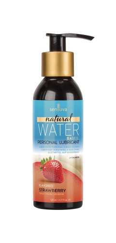 Съедобный лубрикант на водной основе клубника Sensuva Natural Water-Based 125 мл - 1