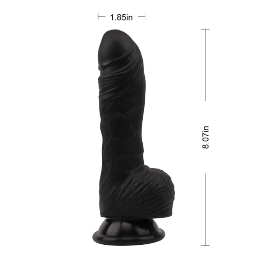 Фаллоимитатор на присоске черного цвета Chisa Performer - 2