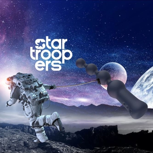 Анальный вибратор ёлка на 4 шарика черный Dream Toys Startroopers - 8