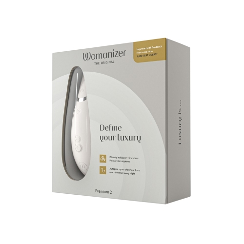 Вакуумный бесконтактный вибратор для клитора Серый Womanizer Premium 2 - 14