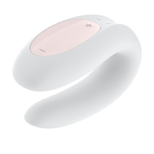 Вибратор для пар с управлением через смартфон белый Satisfyer Double Joy - 4