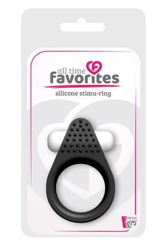 Эрекционное кольцо на пенис с вибростимуляцией клитора черное LIT-UP SILICONE STIMU RING 1 - 2