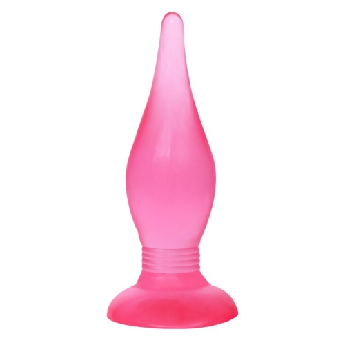 Анальна пробка на присоску рожева Butt plug LYBAILE - 2