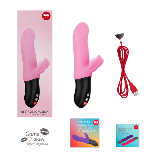 Пульсатор с гибкой бабочкой Fun Factory BI STRONIC FUSION розовый - 7