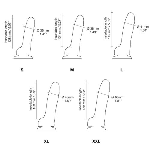 Фаллоимитатор на присоске черного цвета Strap-On-Me REALISTIC DILDO - 7