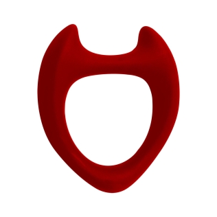 Силиконовое эрекционное кольцо на член красного цвета Wooomy Toro L