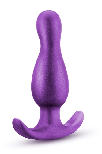 Анальна силіконова пробка з вигнутим кінчиком та якірним стопером Anal Adventures Blush - 2