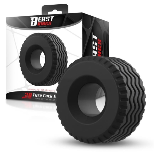 Эрекционное кольцо для мужчин на член черное Intoyou Tyre Ring - 1