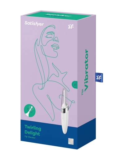 Вібратор для клітора білий силіконовий Satisfyer Twirling Delight - 5