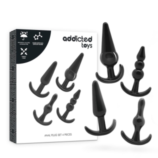 Набор анальных пробок 4 штуки Addicted Toys Set 4 Anal Plugs