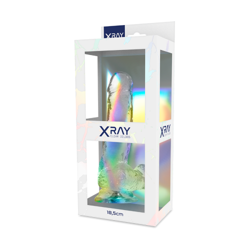 Прозорий фалоімітатор реаліст на присосці XRAY - 5