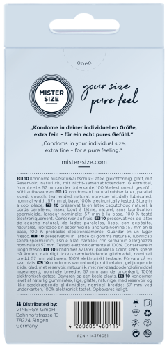 Презервативи Mister size 57 mm (мм) 10 штук Містер Сайз - 3