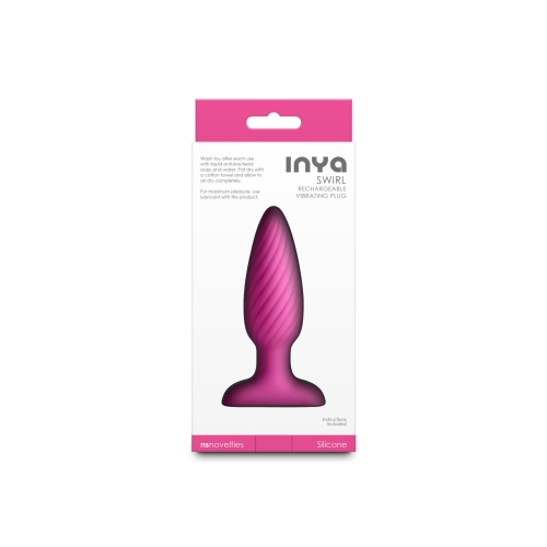 Анальная вибропробка розовая NS Novelties INYA - Swirl - 4