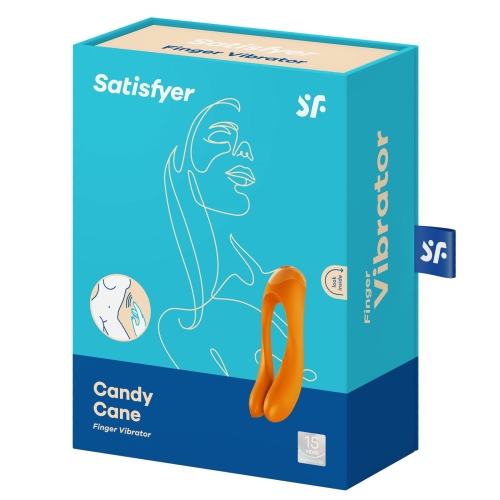 Вібратор на палець Satisfyer (Сатісфаер) Помаранчевий Candy Cane - 6