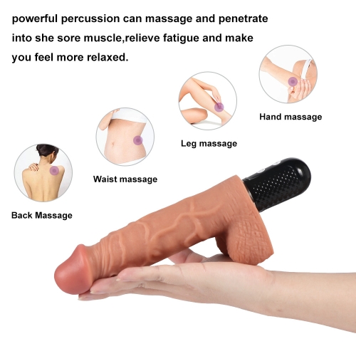 Вібратор реалістичний з мошонкою XISE Victor Dildo Vibrator - 9