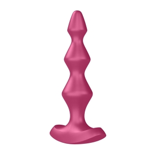 Анальный 12/3,2 см стимулятор-бусины с двумя моторами Satisfyer Lolli-Plug 1 (Berry) Пробка Лолли