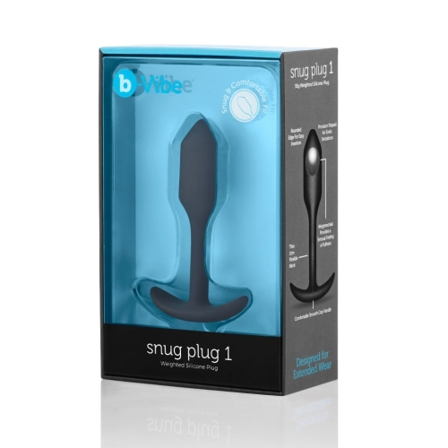 Анальна пробка із зміщеним центром ваги B-vibe 8.6 х 2.2 см чорна - 8