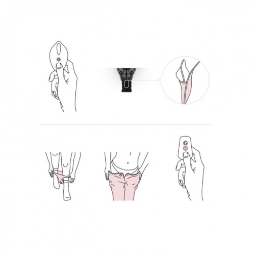 Вібротрусики для стимуляції клітора с пультом ДК чорного кольору Pantyrebel Vibrating Tanga Thong - 8