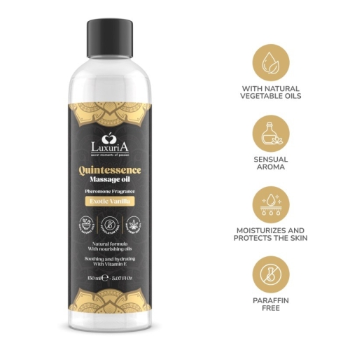 Масажна олія з ароматом екзотичної ванілі Intimateline Quintessence Exotic Vanilla 150мл - 3