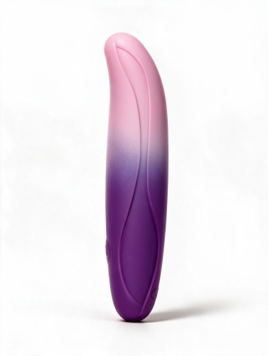 Вибропуля с изогнутым кончиком фиолетово-розовый градиент UNIVIBE CURVE LUNE 10 режимами вибрации - 3