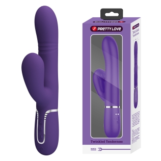 Вибратор Пульсатор вагинальный с отростком для клитора с ротацией фиолетового цвета Lybaile Pretty Love Mariana Twinkled 