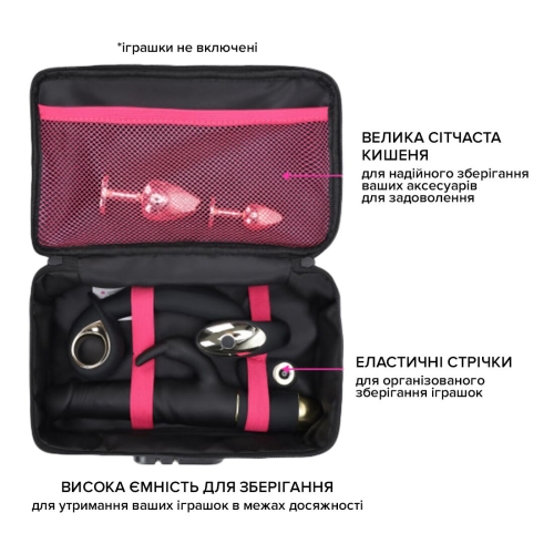 Сумка для секс игрушек черного цвета Dorcel DISCREET BOX - 3