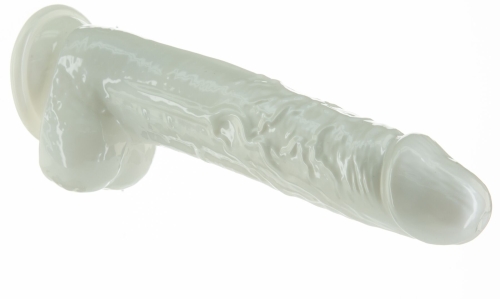 Білий фалоімітатор реалістичний на присосці Addiction Pearl 8.5&amp;quot; Dildo with Balls та віброкуля в подарунок - 3