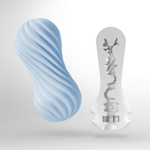 Мастурбатор голубого цвета Tenga Flex Buble - 2