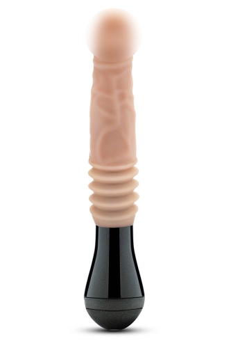 Вібратор реалістичний з ротацією та фрикціями бежевий Blush Dr Skin Dr Knight - 1