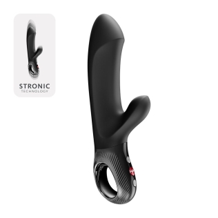 Пульсатор для точки G із кліторальним відростком чорний Fun Factory Bi Stronic Embrace