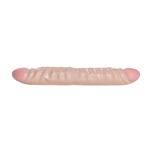 Фалоімітатор двосторонній реалістичний бежевого кольору California Exotic Novelties - 6