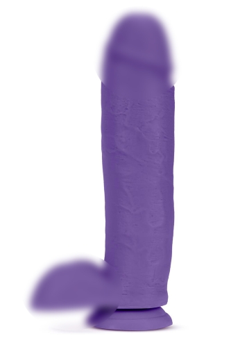 Огромный фаллоимитатор реалистичный на присоске фиолетовый Blush Bold Huge Au Naturel - 1