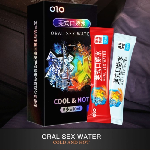 Оральный лубрикант на водной основе тепло/холод OLO 8 штук саше по 10 мл - 5