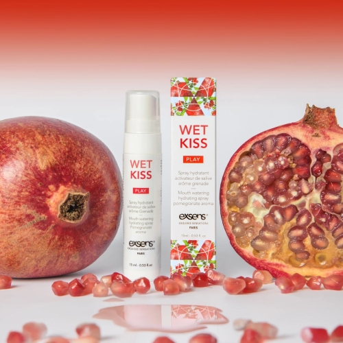 Спрей для посилення слиновиділення зі смаком гранату EXSENS Wet Kiss Pomegranate 15 мл - 2