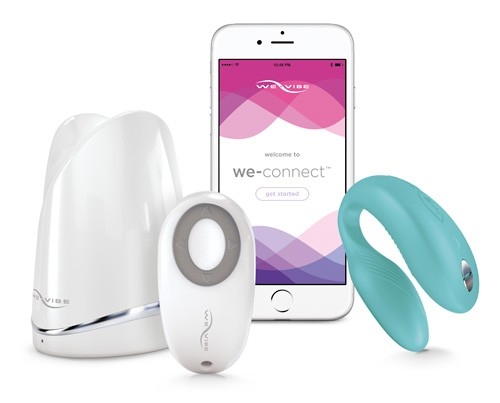 Смарт вібратор вагінальний зі стимуляцією клітора We-Vibe Sync Aqua - 1