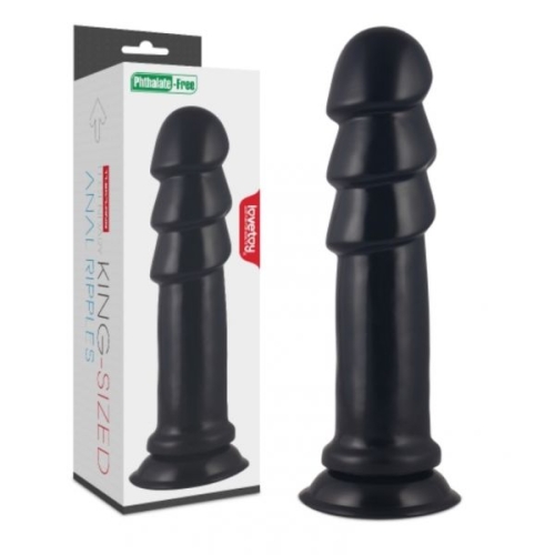 Анальна хвиляста пробка King-Sized lovetoy чорний - 1