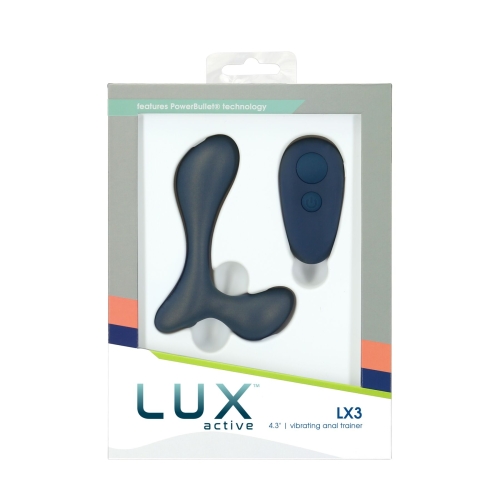 Вибромассажер простаты з пультом ДУ черного цвета Lux Active LX3 Trainer - 4