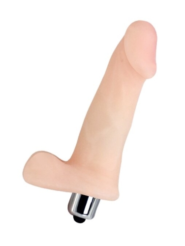 Невеликий реалістичний вібратор тілесного кольору Slick Pleasure - 4