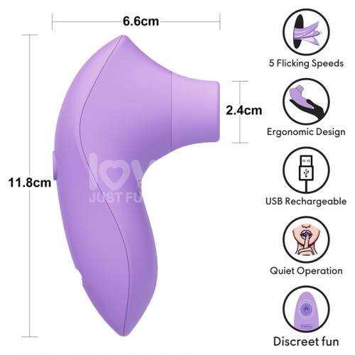 Клиторальный вакуумный стимулятор сиреневый Lovetoy Flicker Rechargeable Clitoral Stimulator - 2