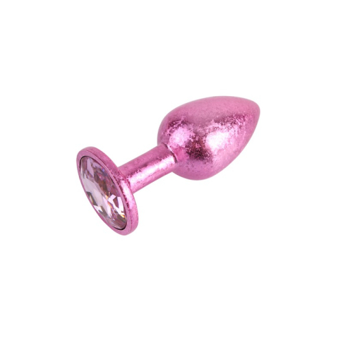 Анальная пробка с кристаллом розового цвета Chisa Nebula Gem Butt Plug размер Small - 3
