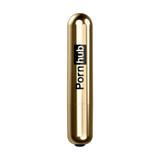 Вибропуля перезаряжаемая золотистая Pornhub Bullet