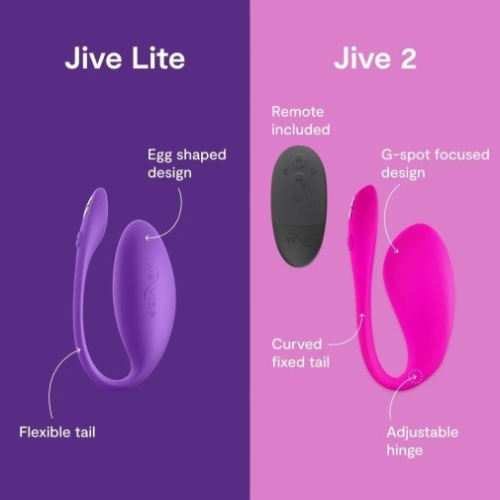 Смарт віброяйце силіконове фіолетового кольору We-Vibe Jive Lite - 14