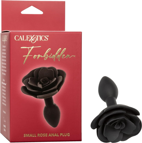Анальна пробка у формі троянди чорного кольору California Exotic Novelties розмір Small - 1